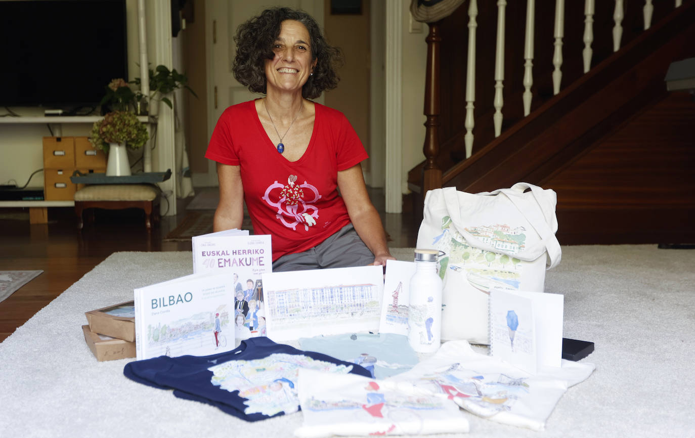 Las camisetas de una acuarelista vizcaína que llegan hasta Nueva York