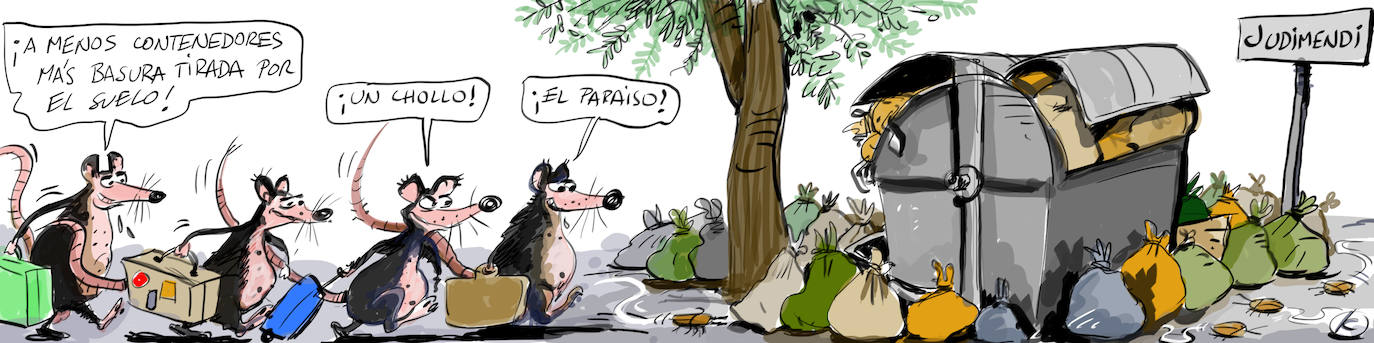 La viñeta de Cerrajería y la presencia de ratas en Judimendi