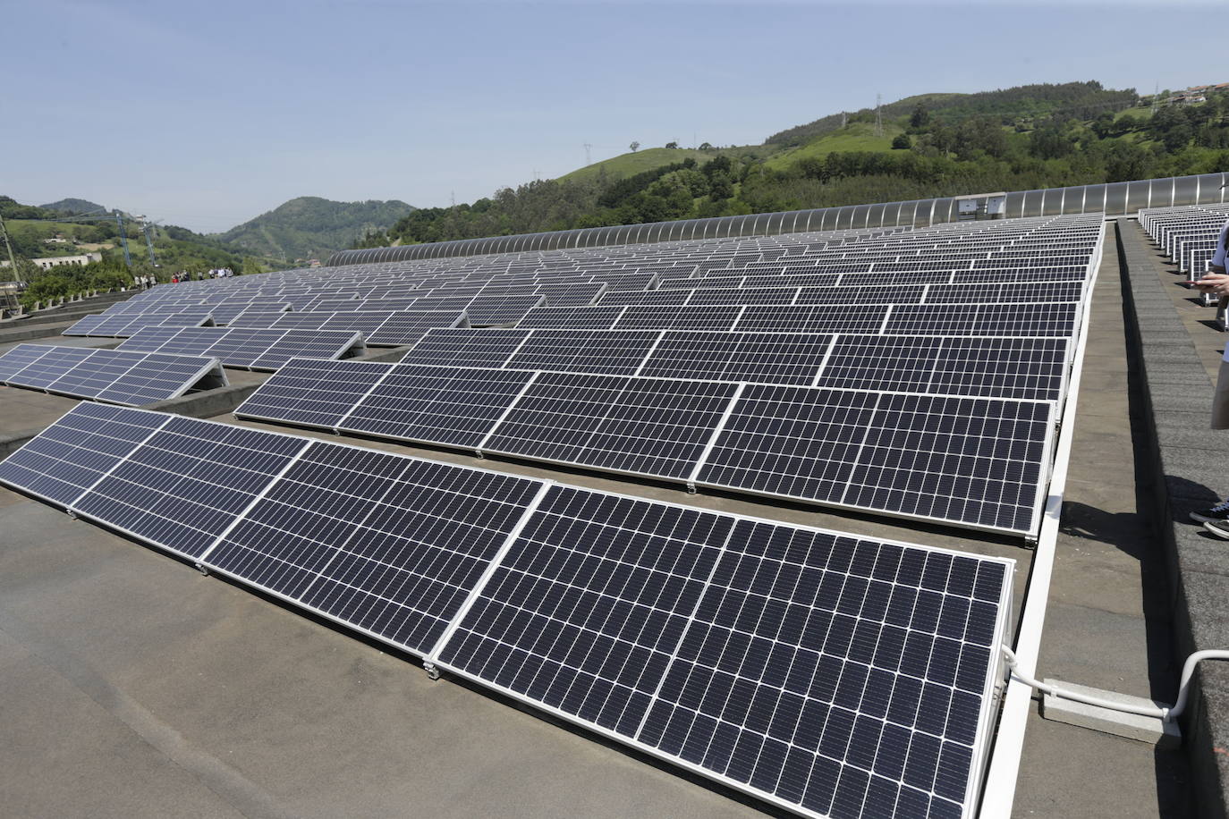 Planta fotovoltaica instalada en Bizkaia.