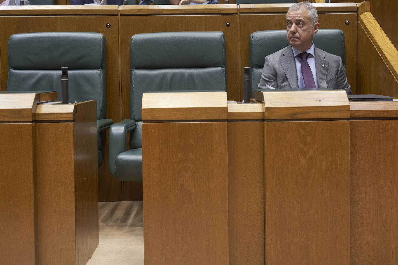 El lehendakari, Iñigo Urkullu, en una sesión del Parlamento vasco.