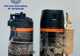 Material explosivo incautado a los hinchas del Sevilla.