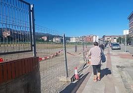 Espacio donde se situarán este año las barracas en los Sanfaustos de Durango