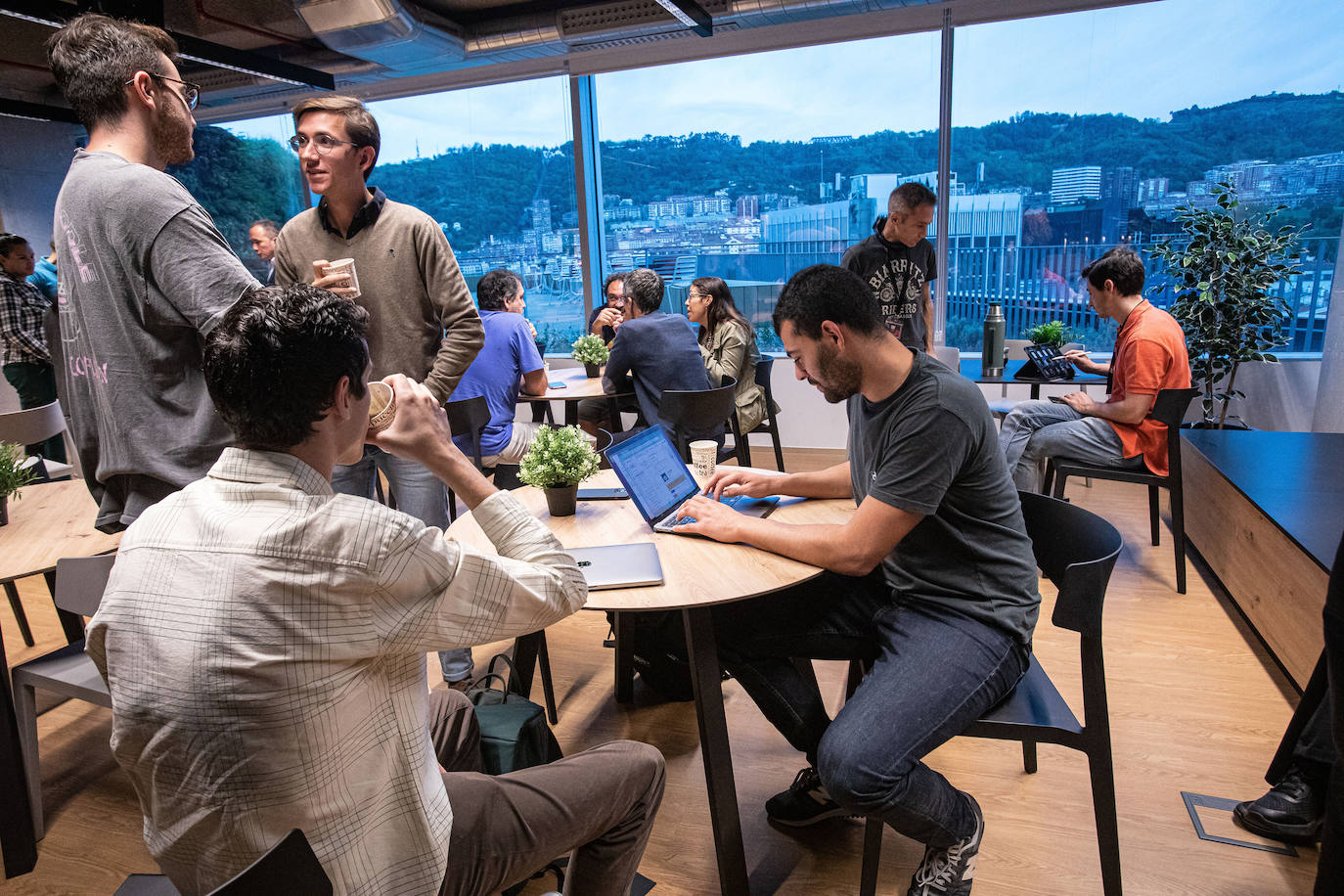 Emprendedores en la torre Bizkaia.