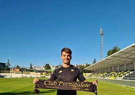 Markel Crespo ha sido presentado esta semana como nuevo portero del  Portugalete.