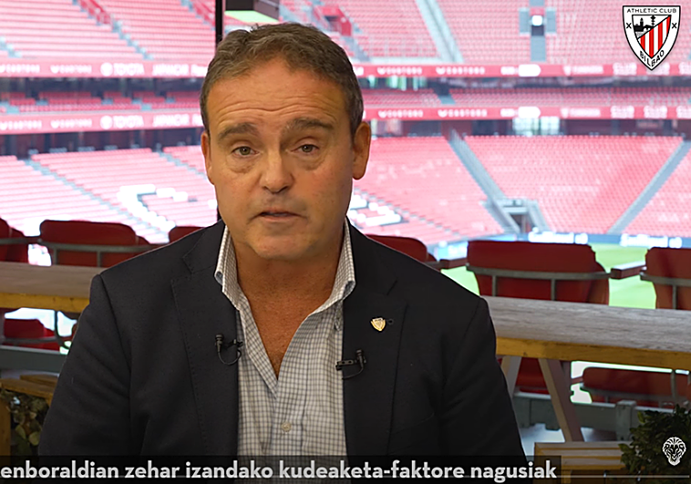 Guillermo Ruiz-Longarte, tesorero de la Junta Directiva del Athletic, valora el balance económico del club.