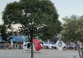 El joven fue trasladado a Cruces en el helicóptero de la Ertzaintza.