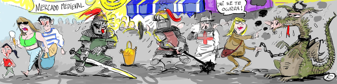 La viñeta de Cerrajería y su particular Mercado Medieval de Vitoria