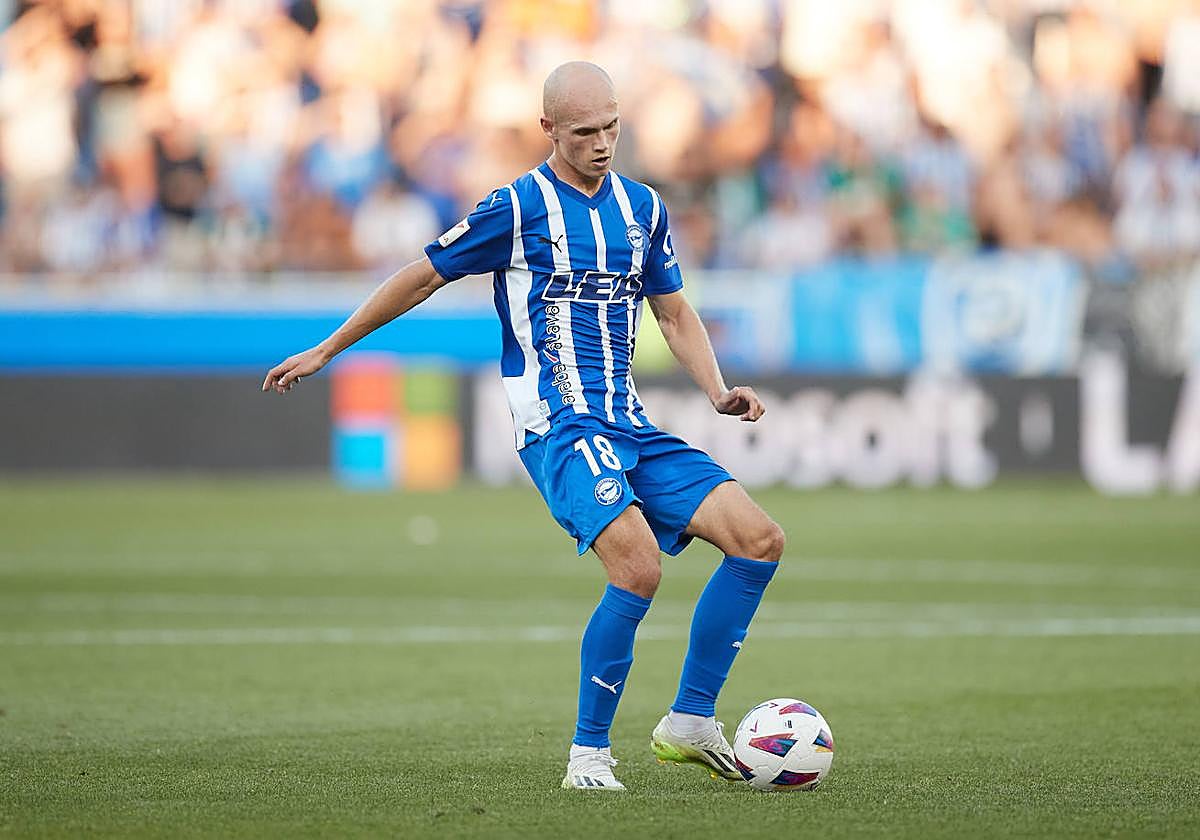 Guridi, en un partido de esta temporada con el Alavés.