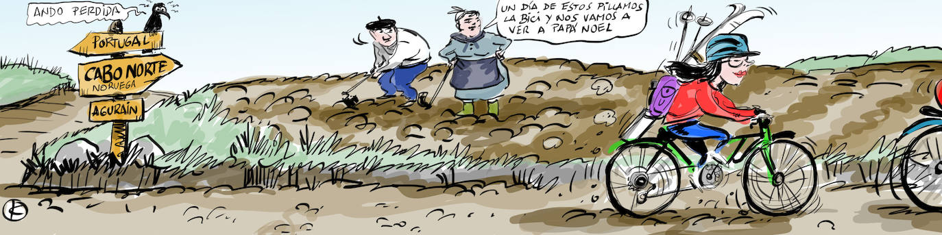 La tira de Cerrajería y la ruta para pedalear desde Vitoria a Laponia