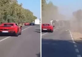 Dos muertos al chocar un Ferrari, un Lamborghini y una autocaravana en Cerdeña