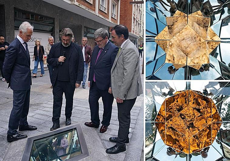 El artista, junto con Vidarte, Aburto y Abaunza