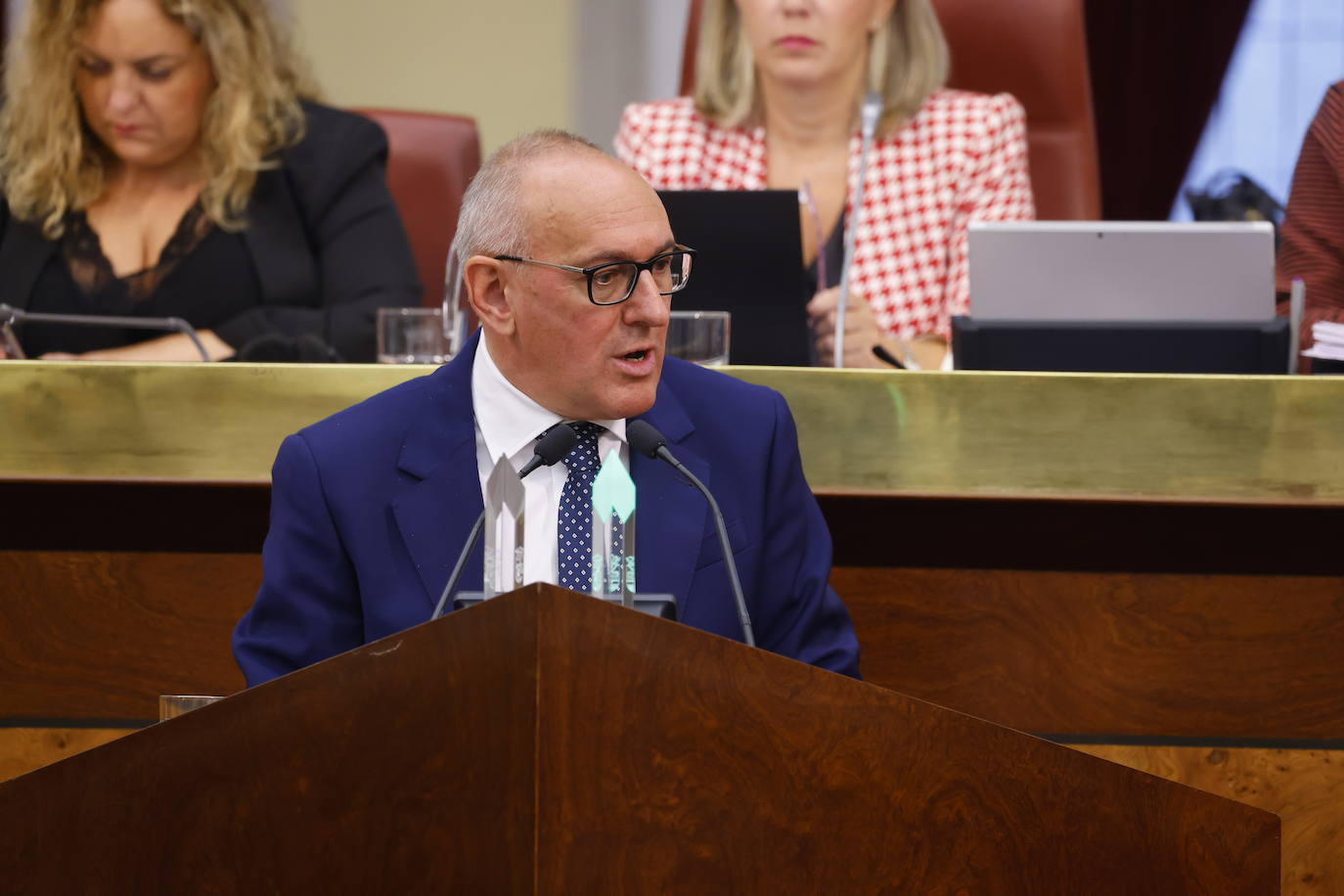 Ramiro González, durante su intervención en el pleno.