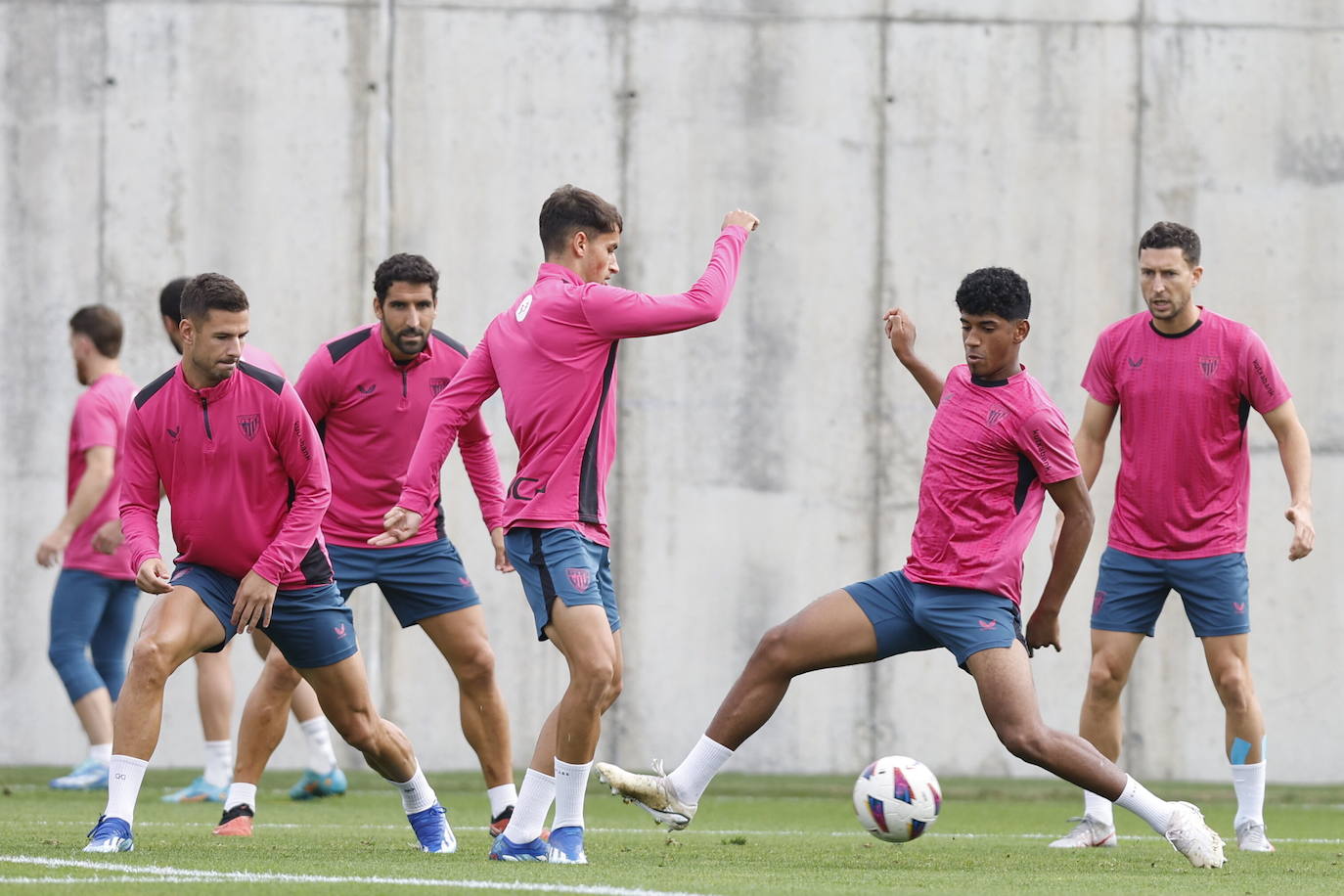 Entrenamoento del Athletic en Lezama.