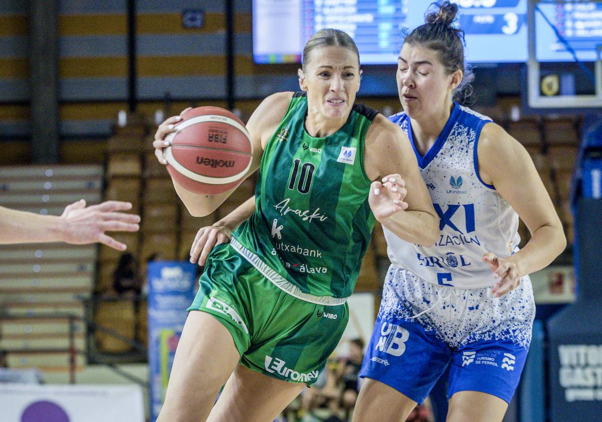 Natalie Van Den Adel, durante el encuentro ante el Ferrol.