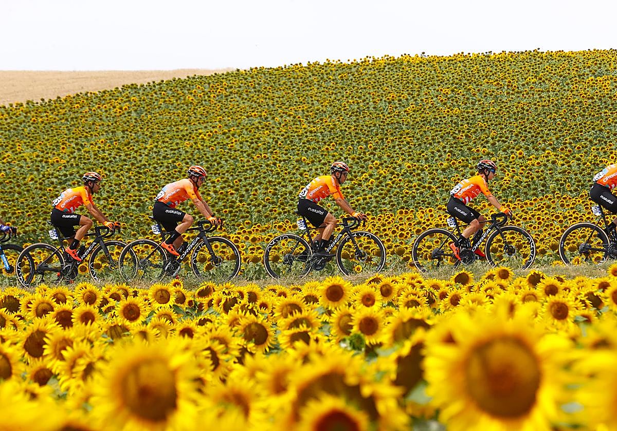 El Euskaltel, durante la pasada Vuelta a Burgos.