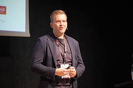 Martin Dommerby, en un momento de su conferencia.