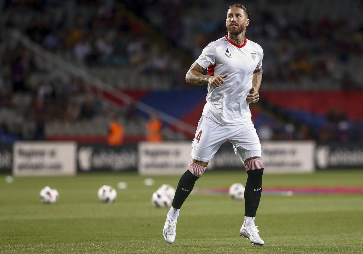 Sergio Ramos en su actual equipo, el Sevilla