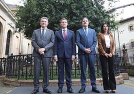 Javier De Andrés, Alberto Núñez Feijóo, Carlos Iturgaiz y Laura Garrido.