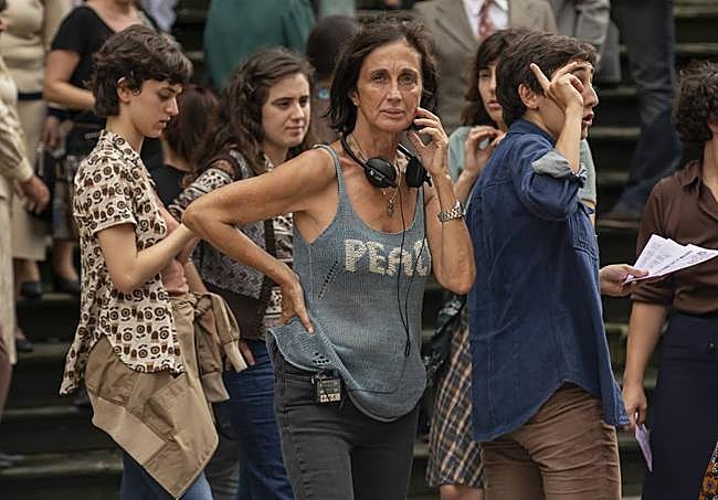 Sílvia Munt en el rodaje de 'Las buenas compañías'.