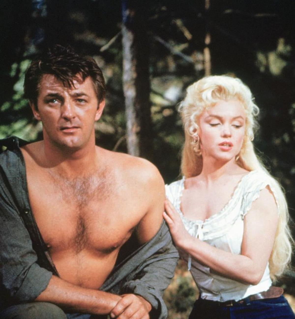 Robert Mitchum y Marilyn Monroe en 'Río sin retorno'.