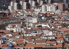 Imagen de varios edificios de viviendas y torres de pisos en Bilbao