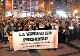 Concentración en apoyo de las víctimas que sufrieron abusos en el colegio Salesianos de Deusto.