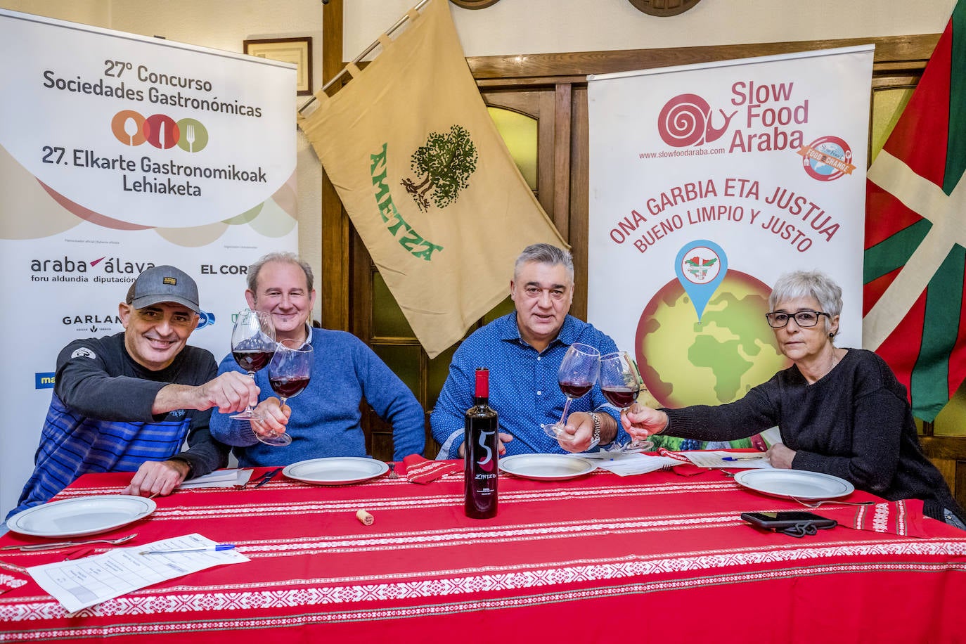 La cena en la sociedad gastronómica Ametza, en imágenes