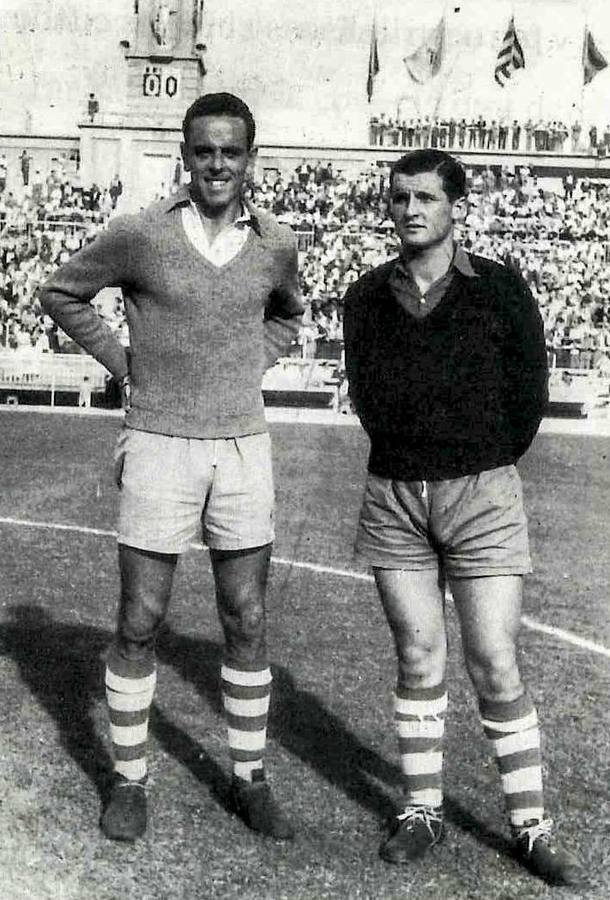 Con el portero Emery.