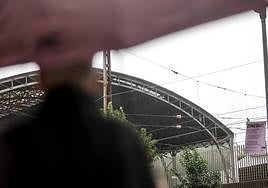 Vista reciente del techo de la estación de Abando.