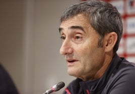 Valverde, durante la rueda de prensa previa al partido de Villarreal.