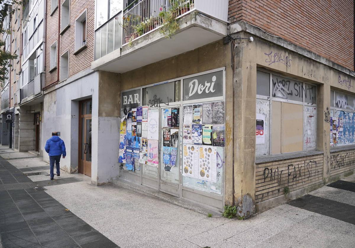 Lonja que acogió el bar Dori, en el barrio de Arana.