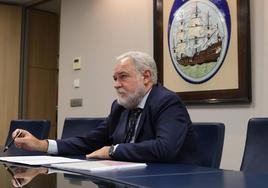 José Ignacio Zudaire, en un momento de la entrevista.