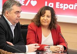 Santos Cerdán e Iratxe García en una imagen de archivo.