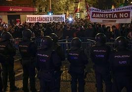 Manifestación contra la amnistía.