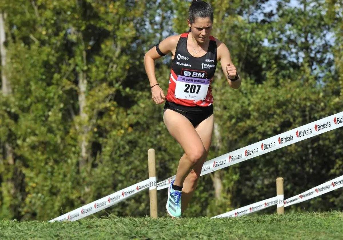 Isabel Barreiro, en el circuito de Jauregibarria en Zornotza.