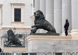 Leones del Congreso de los Diputados.