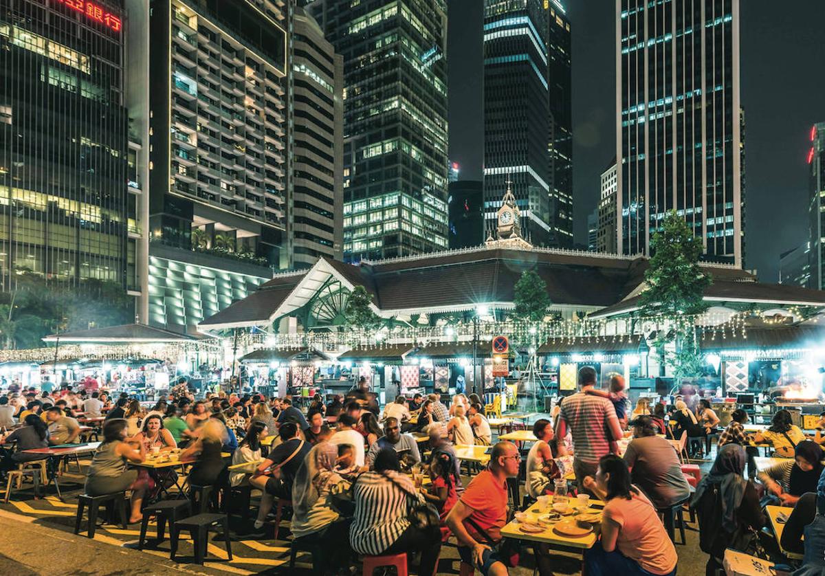 Los 'hawkers' de Singapur