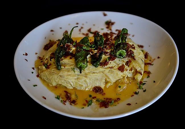 Tortilla de patata a la brasa.