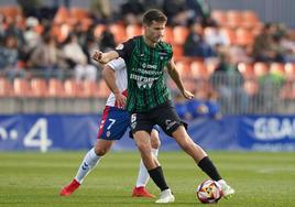 Gaizka Martínez marcó el primer gol a domicilio del Sestao River esta temporada.