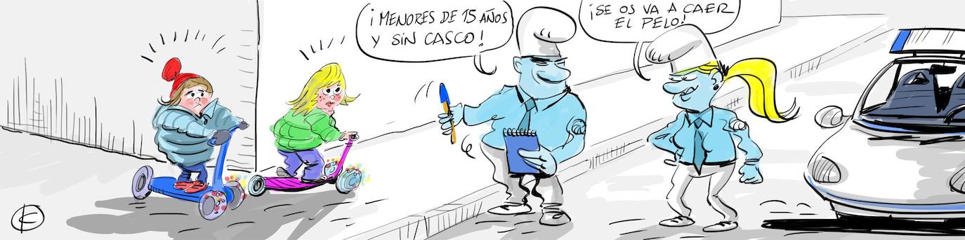 La tira de Cerrajería y la nueva norma de los patinetes en Vitoria