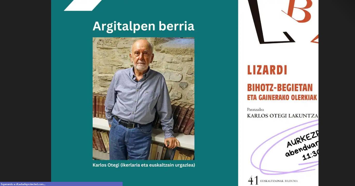 Euskaltzaindiak Lizardiren poesiaren antologia berria aurkeztuko du larunbatean