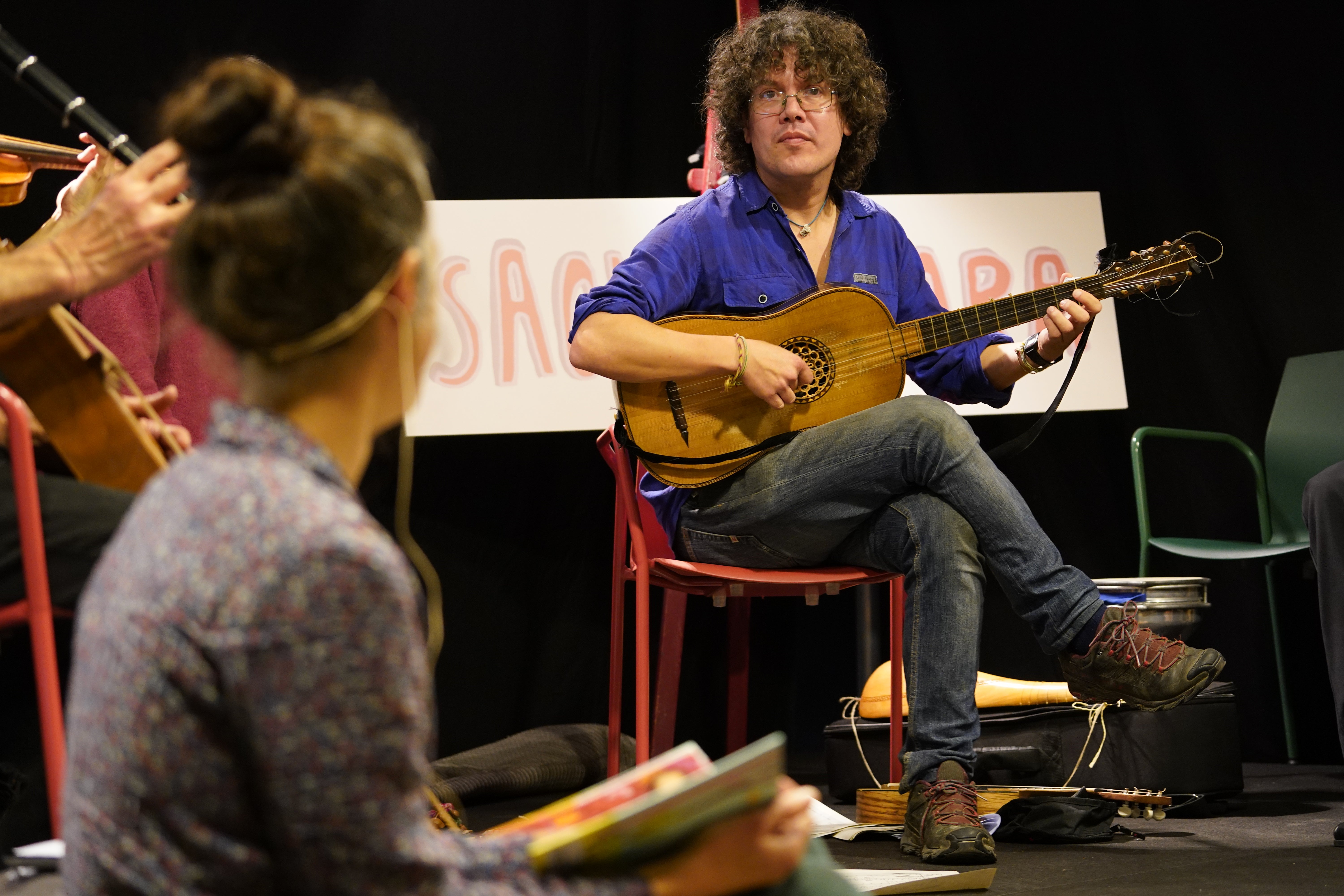 Enrike Solinís, ayer durante la presentación de su sello discográfico y editorial erlea (abeja).