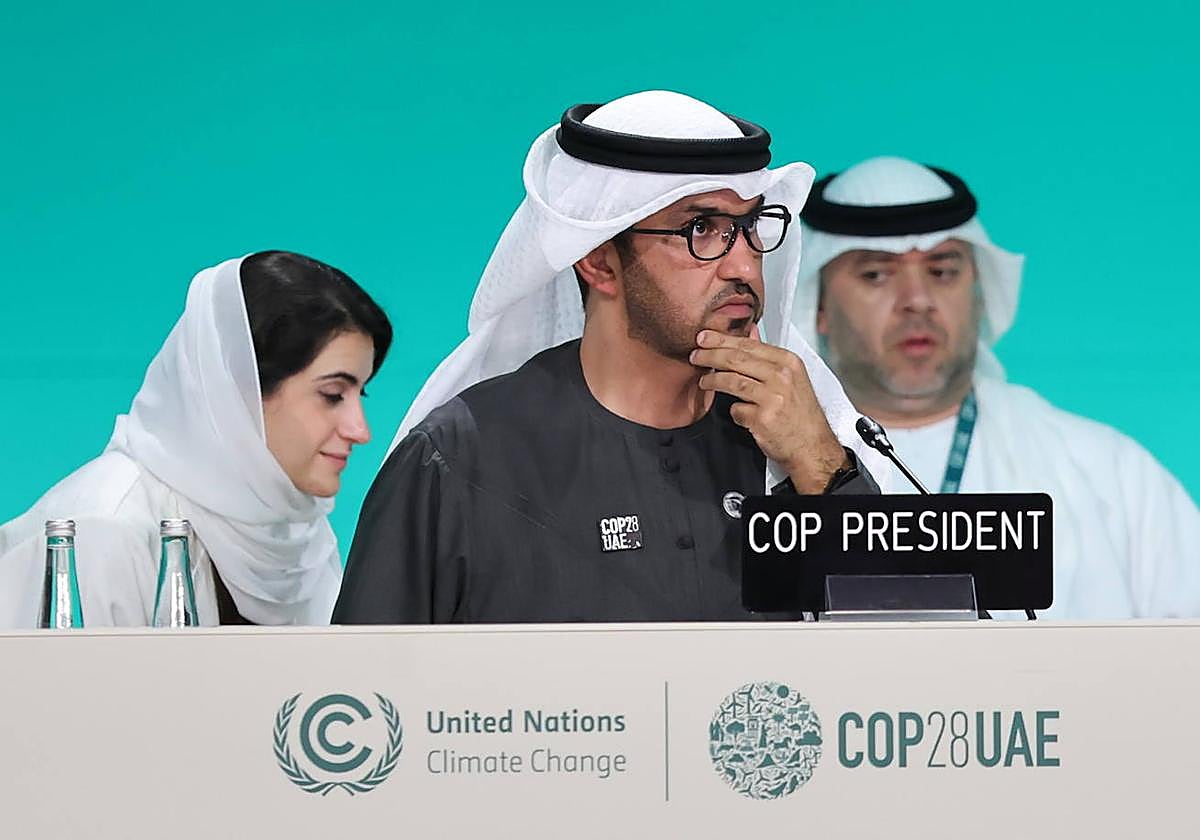 El sultán Al Jaber en la Cumbre de Dubai.