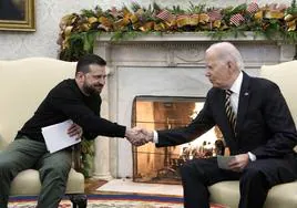 Zelensky y Joe Biden en la Casa Blanca.