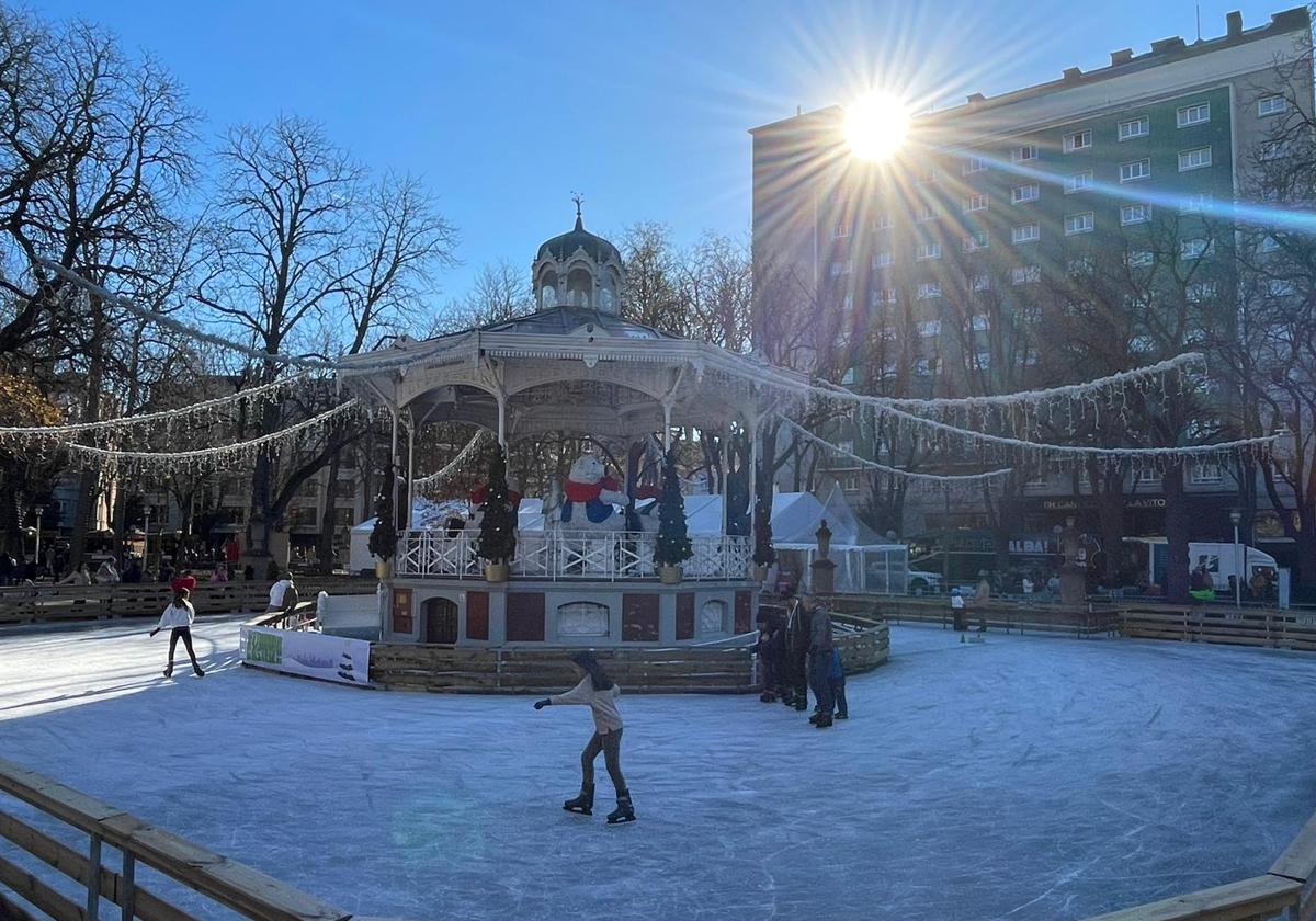 La pista de hielo de La Florida ofrece este aspecto este sábado.