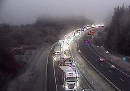 Concluyen las retenciones en la entrada a Vitoria por Zuia