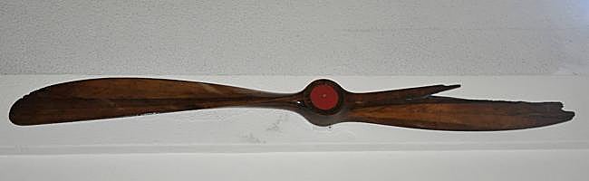 La hélice del monoplano creado por Heraclio Alfaro se conserva en el museo de Cuatro Vientos, en Madrid.