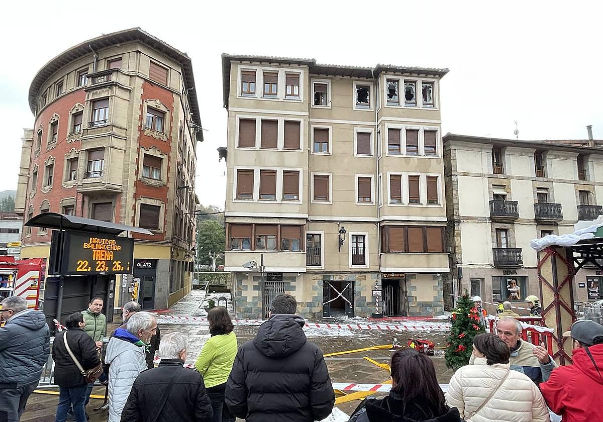Incendio en un edificio de Balmaseda
