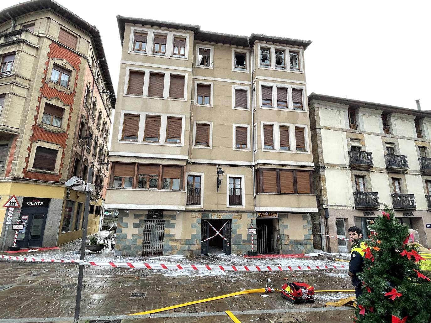Incendio en un edificio de Balmaseda