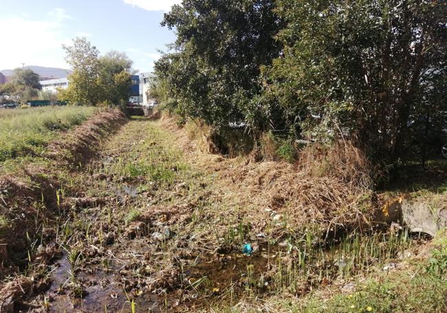 Caude del río Gobela en su paso por Errotatxu.